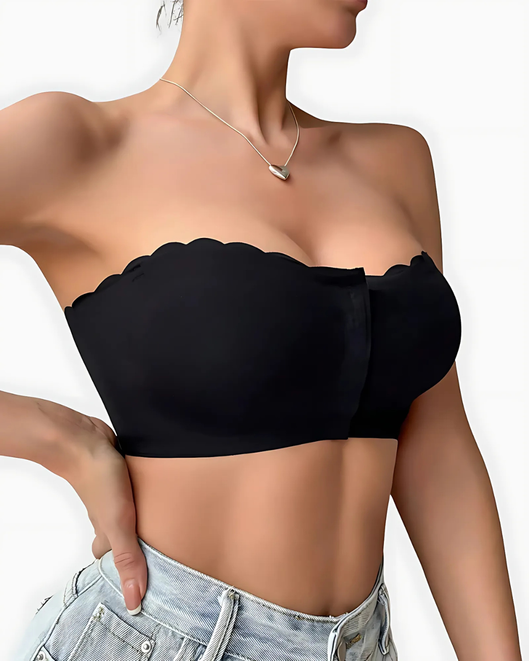Soutien Confortável e Respirável com Fecho de Ilhós e Pormenor de Folhos (OFERTA 2X1)