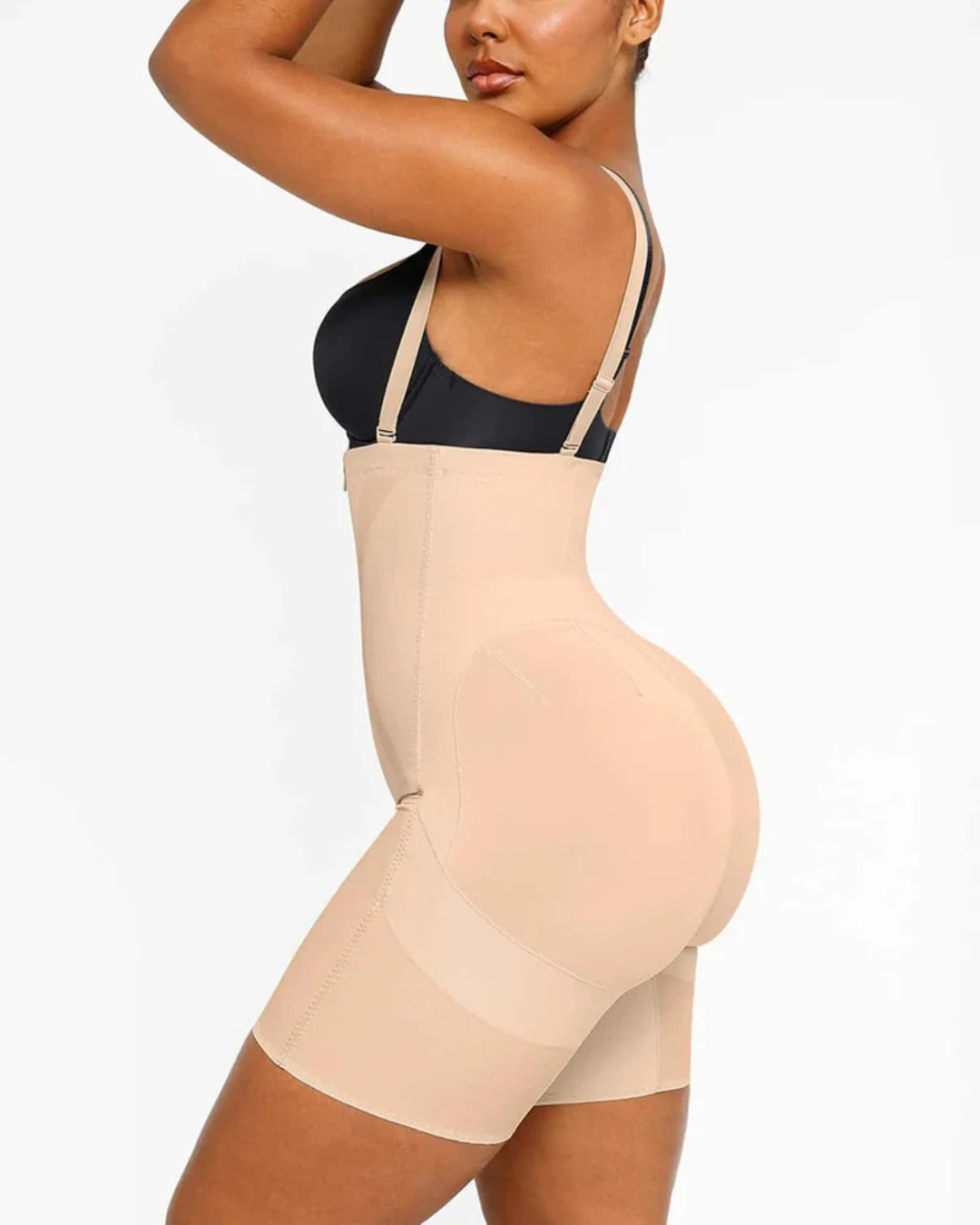 Modelador de Corpo com Fecho à Frente e Reforço das Nádegas