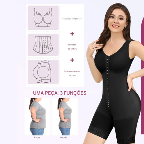 Faja Redutora de Barriga com Dupla Compressão e Sutiã