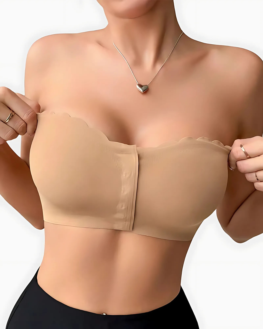 Soutien Confortável e Respirável com Fecho de Ilhós e Pormenor de Folhos (OFERTA 2X1)