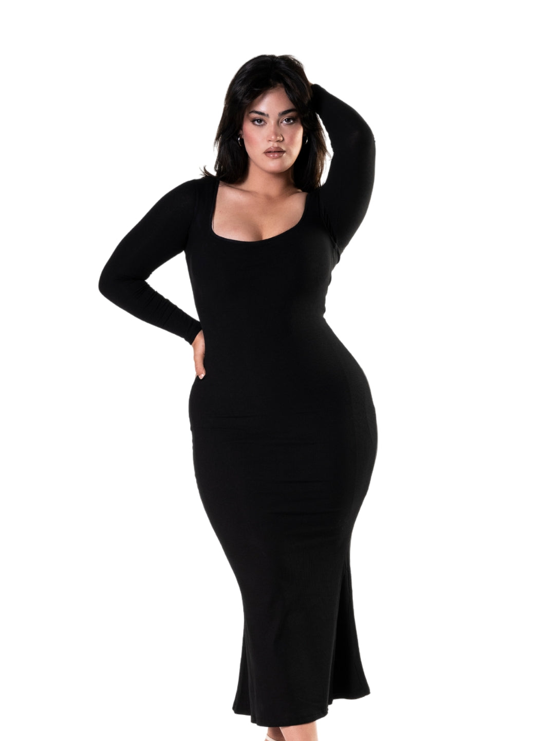 Vestido de controle com mangas longas para uma silhueta perfeita