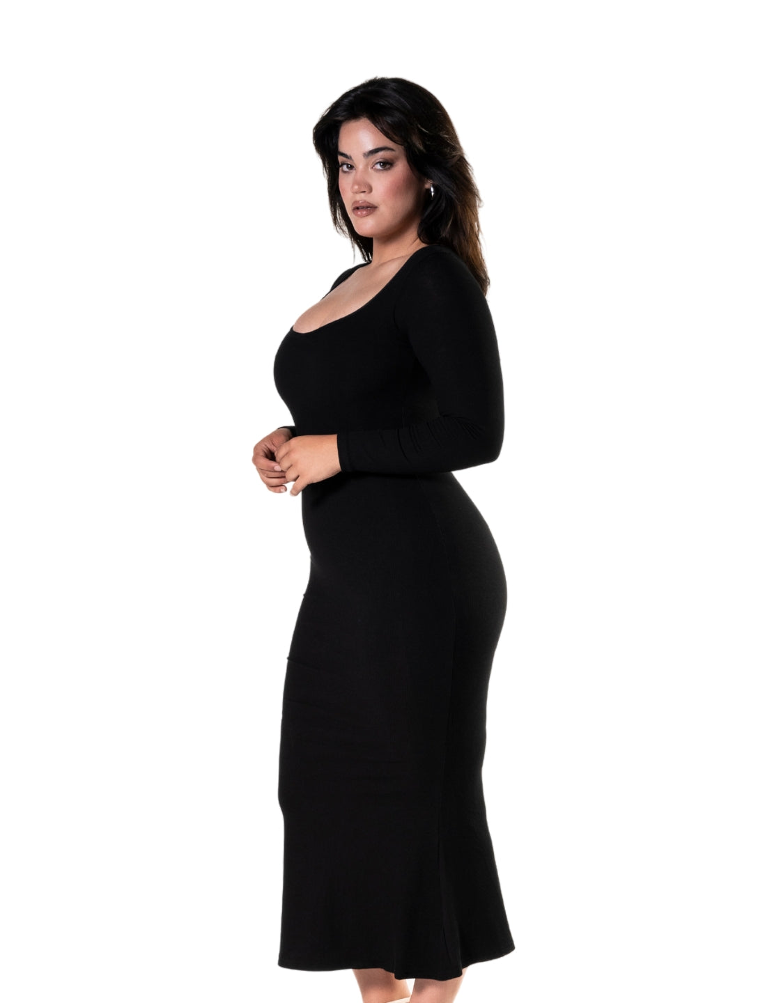 Vestido de controle com mangas longas para uma silhueta perfeita