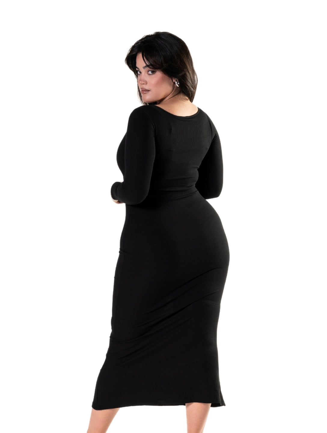 Vestido de controle com mangas longas para uma silhueta perfeita