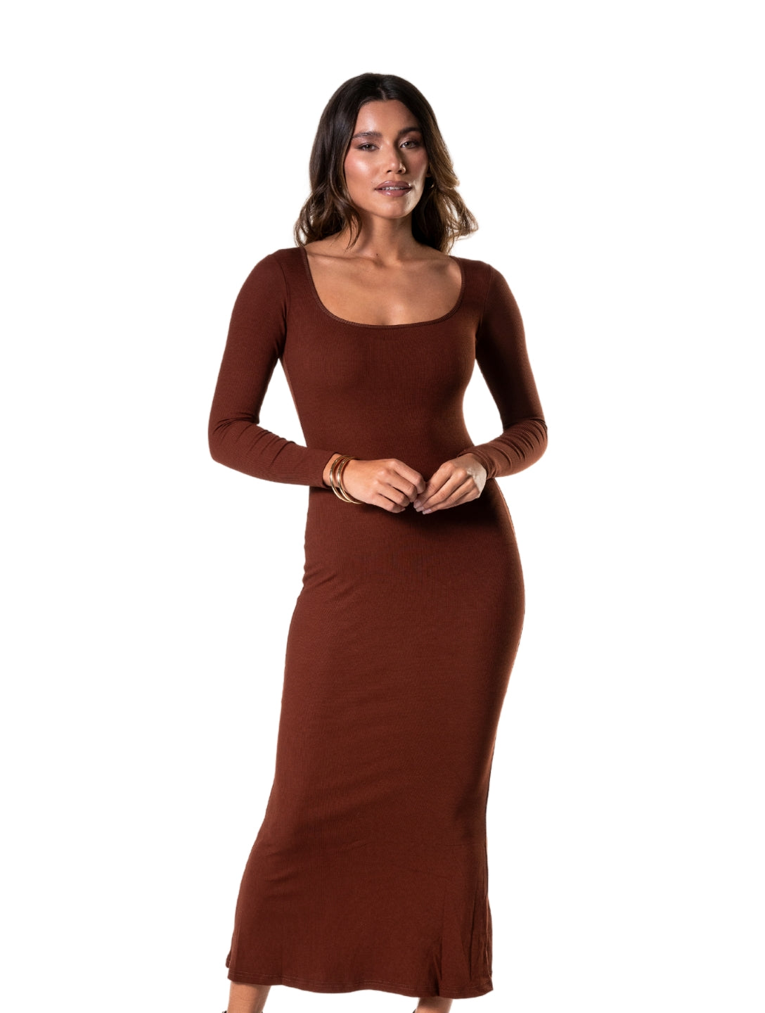 Vestido de controle com mangas longas para uma silhueta perfeita