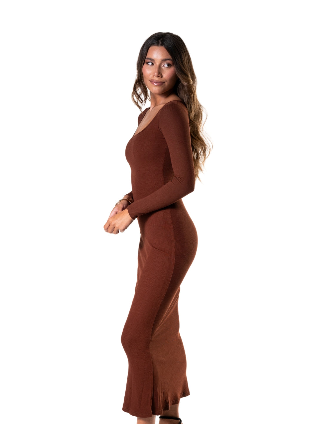 Vestido de controle com mangas longas para uma silhueta perfeita