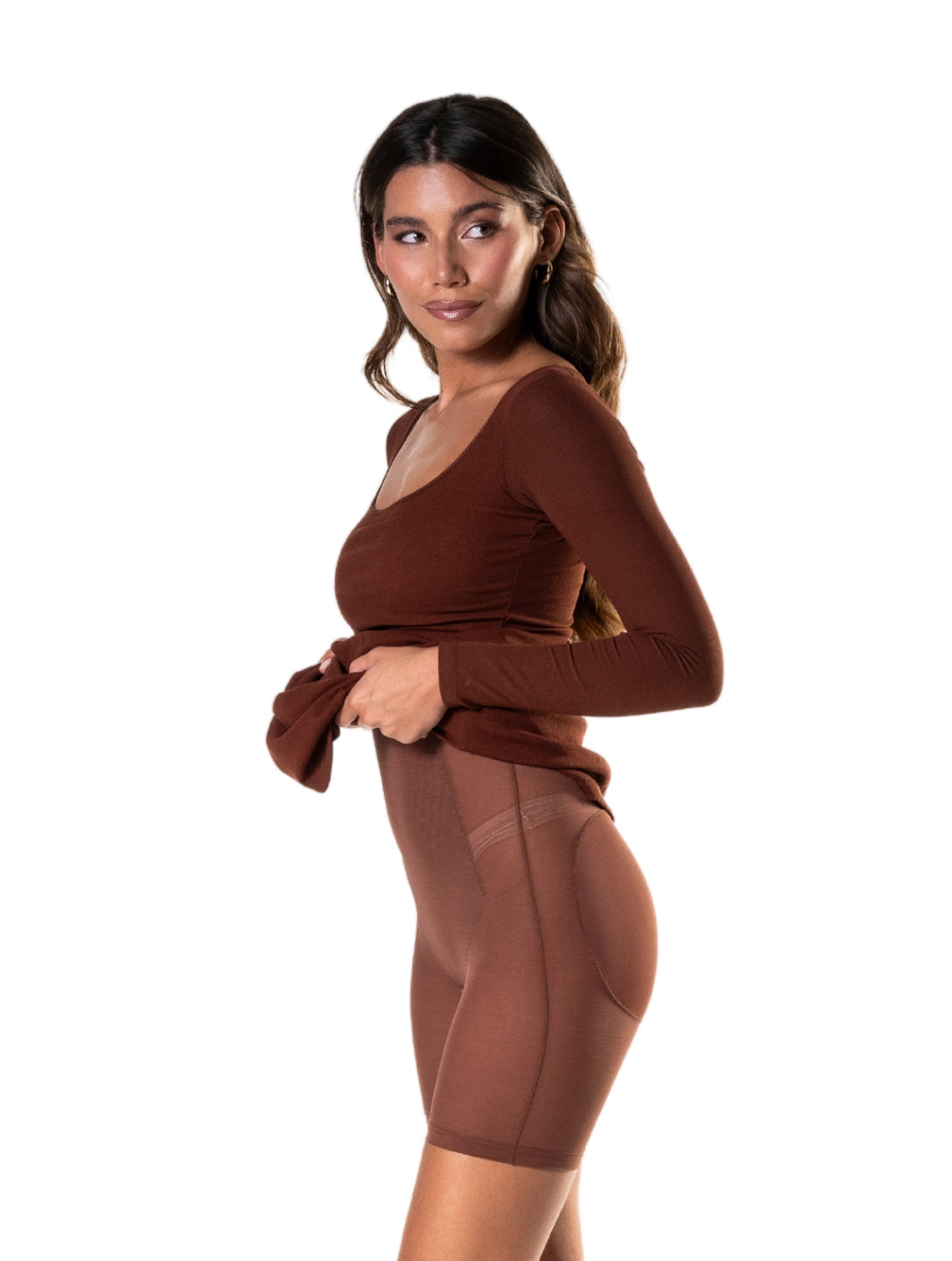 Vestido de controle com mangas longas para uma silhueta perfeita