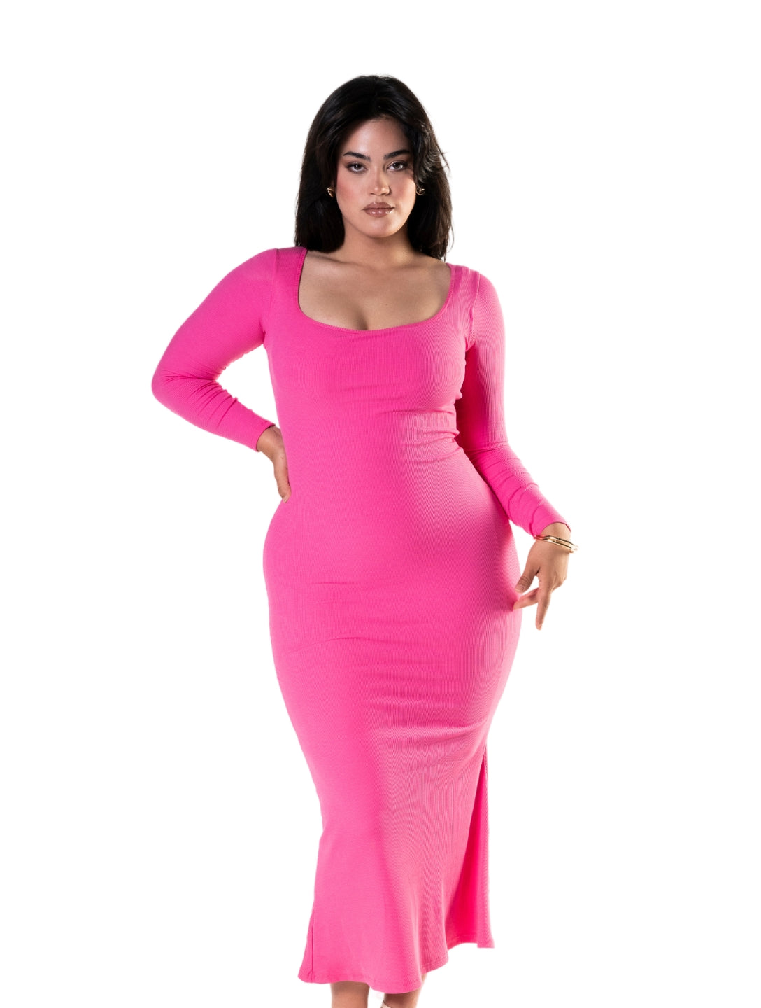 Vestido de controle com mangas longas para uma silhueta perfeita