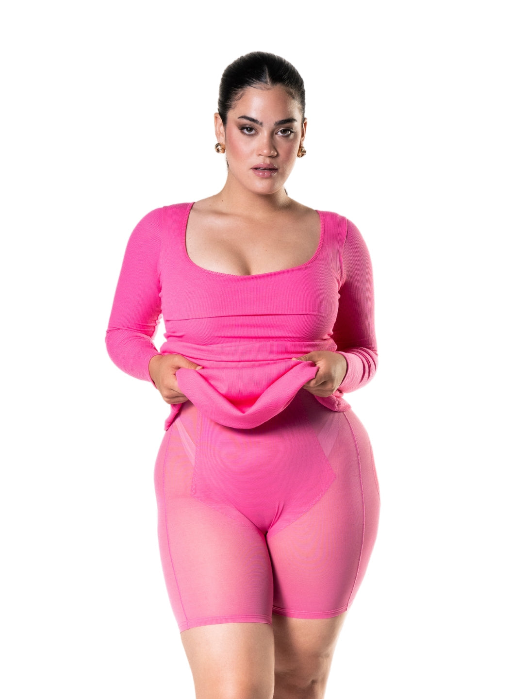 Vestido de controle com mangas longas para uma silhueta perfeita