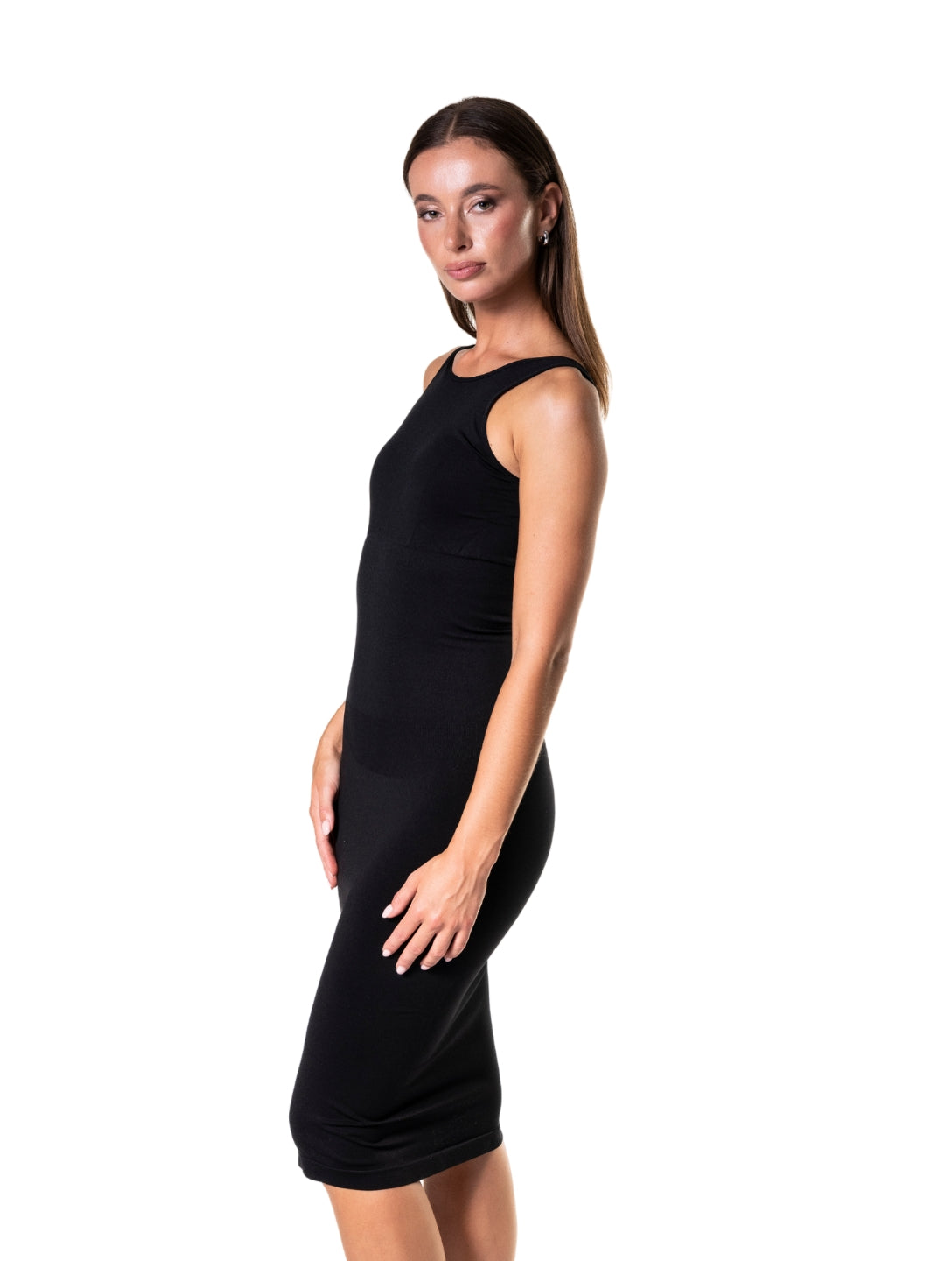 Maxi Vestido Sem Mangas Shapewear: Molda e Realça sua Silhueta