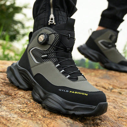SteelGuard Pro – Calçados de Segurança Masculinos com Botão Giratório