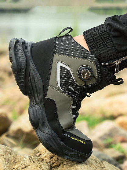 SteelGuard Pro – Calçados de Segurança Masculinos com Botão Giratório