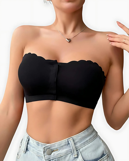 Sujetador cómodo y transpirable con cierre de ojal y detalle de volante (OFERTA 2X1)