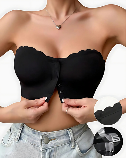 Sujetador cómodo y transpirable con cierre de ojal y detalle de volante (OFERTA 2X1)