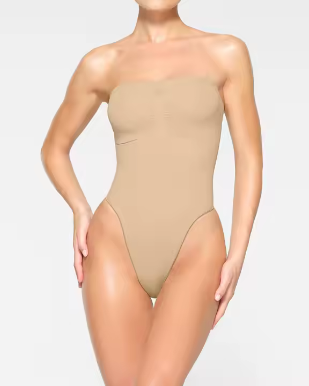 Body Sem Alças com Controle de Barriga e Modelagem Sem Costuras para Mulher
