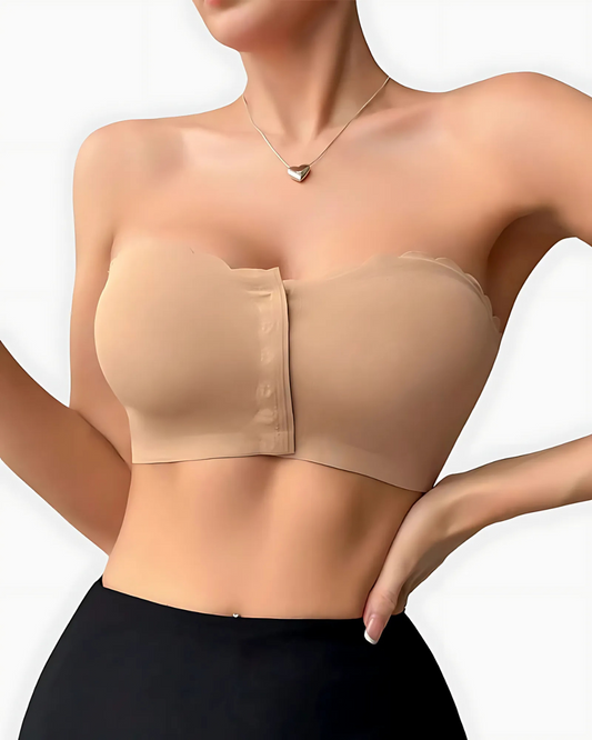 Soutien Confortável e Respirável com Fecho de Ilhós e Pormenor de Folhos (OFERTA 2X1)