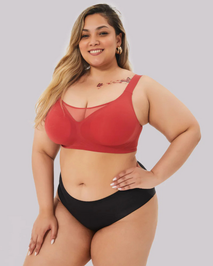 Sujetador con aros, malla transparente y sujeción cómoda (OFERTA 2X1)
