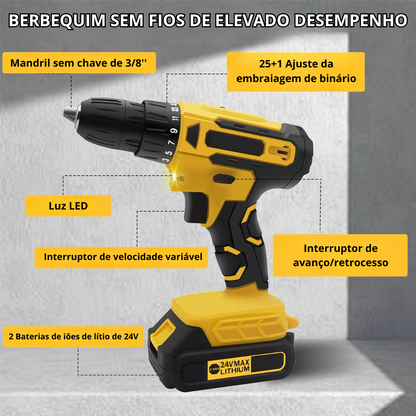 FlexiPerfura™ - Perfurador e aparafusadora com extensão flexível para espaços reduzidos
