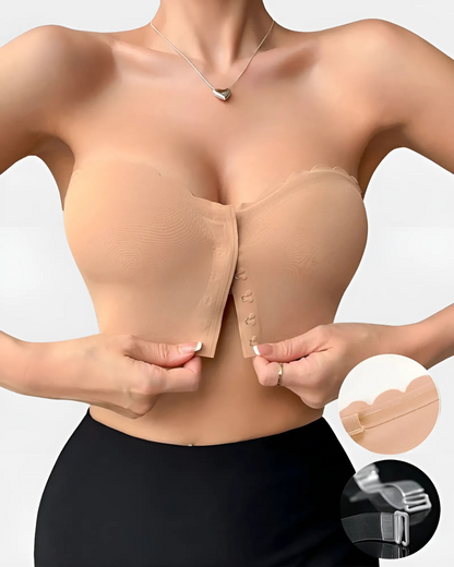 Sujetador cómodo y transpirable con cierre de ojal y detalle de volante (OFERTA 2X1)