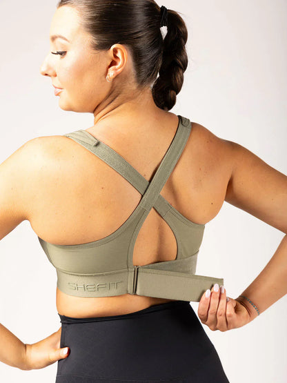 Sujetador deportivo ajustable de alto impacto 