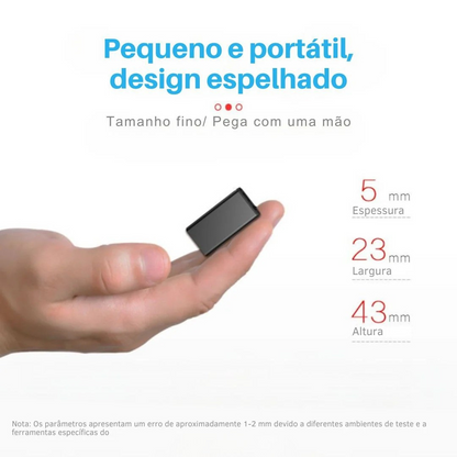 MicroVoz™ - Mini Gravador de Voz Ultraportátil