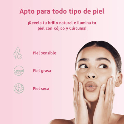 PeleSaudável™ - Pensos nutritivos para o rosto 2x1: Ácido Kójico e Curcuma