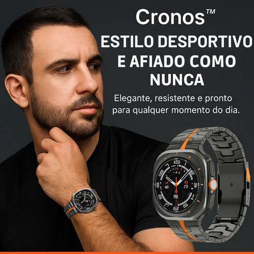 Cronos™ - Relógio desportivo com bracelete em aço