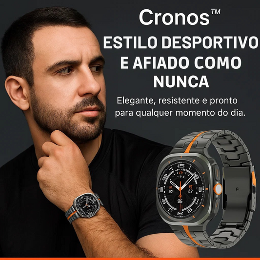 Cronos™ - Relógio desportivo com bracelete em aço