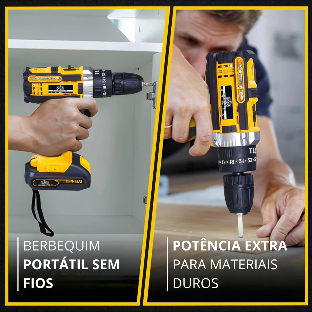 FlexiPerfura™ - Perfurador e aparafusadora com extensão flexível para espaços reduzidos