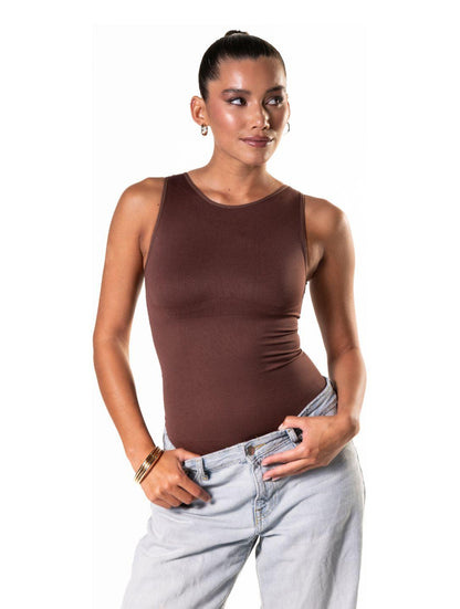 Body con tanga y escote redondo
