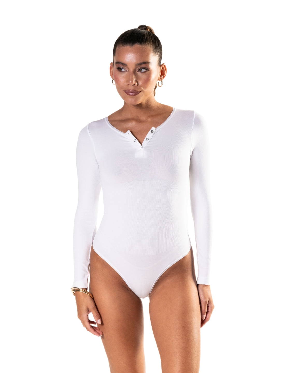 Body de manga larga y tanga sin costuras