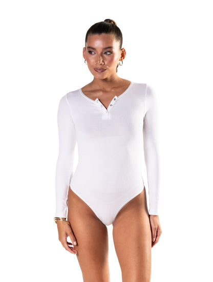 Body de manga larga y tanga sin costuras