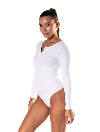 Body de manga larga y tanga sin costuras