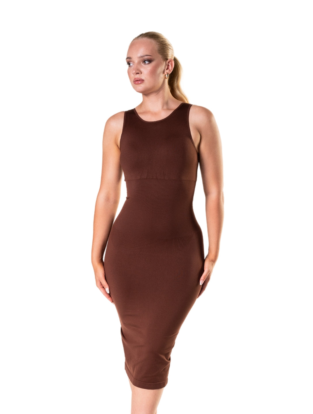 Maxi Vestido Sem Mangas Shapewear: Molda e Realça sua Silhueta